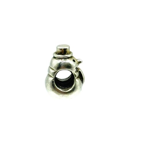 Authentic Pandora Sterling Silver Snowman Charm 790374 ALE - Picture 5 of 7